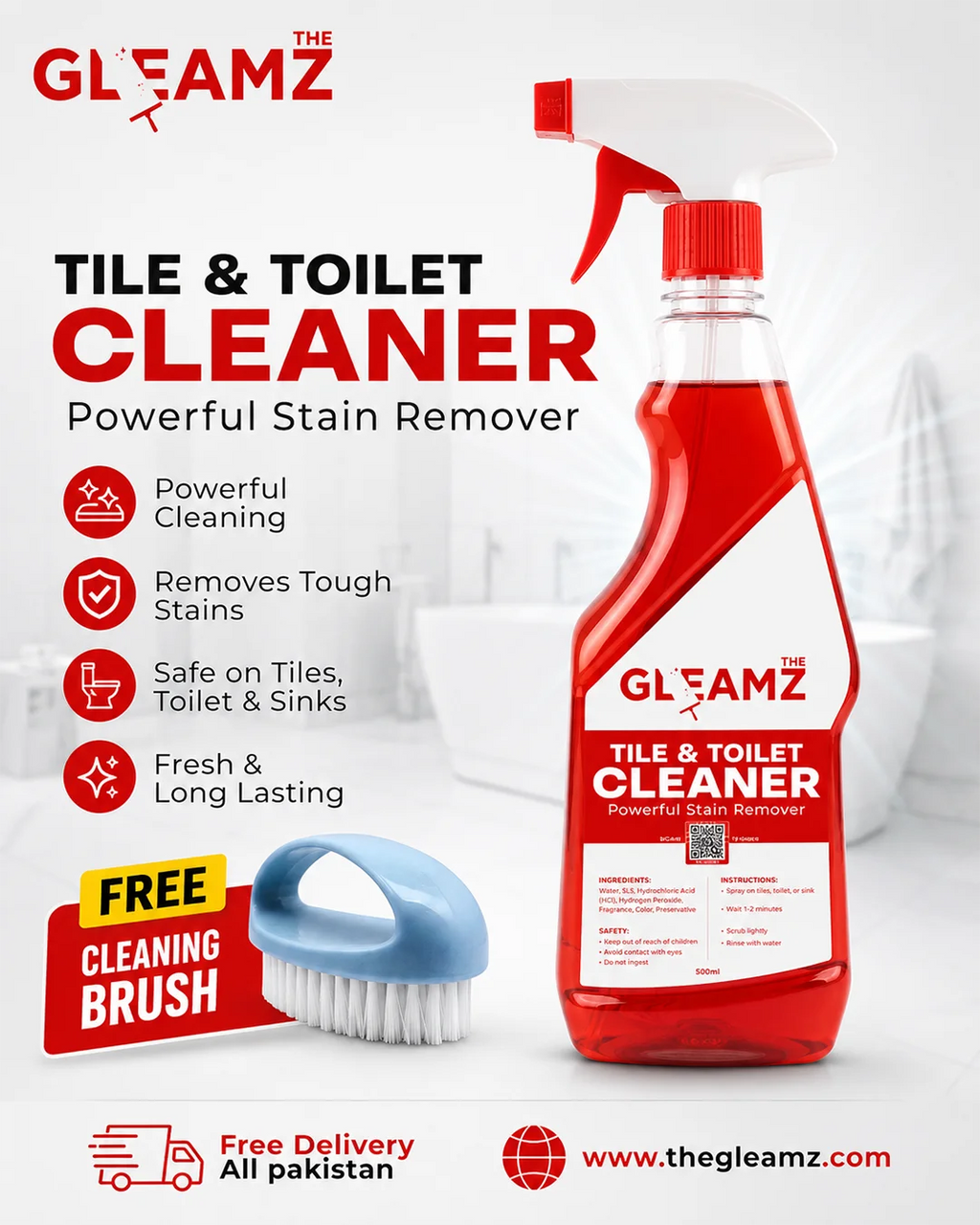 TILE & TOILET CLEANER 500ml